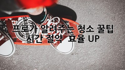 ✨ 프로가 알려주는 청소 꿀팁! ✨ 시간 절약 & 효율 UP ⬆️